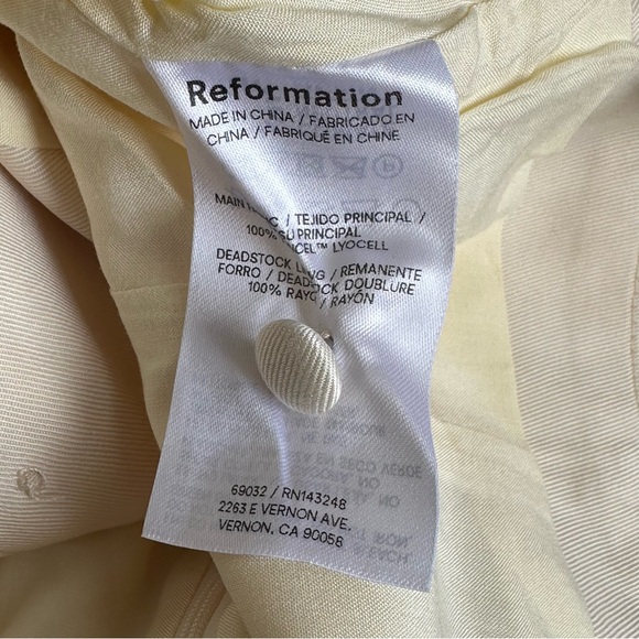 Reformation Martha Front Button Asymmetric Corset Blouse Top Size 2 NWOT - Picture 11 of 11